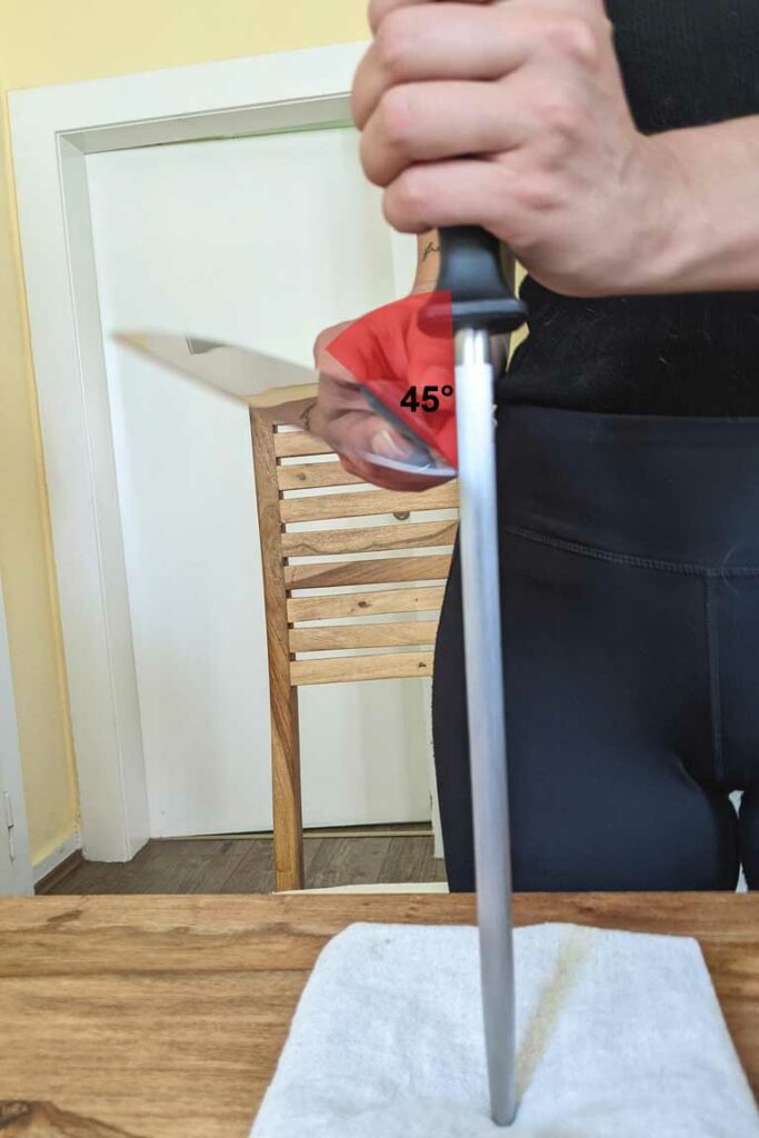 anleitung wetzstahl richtig benutzen winkel