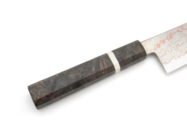 Hatsukokoro Hayabusa B2/S Rainbow Damast Gyuto (210mm) – Bild 3