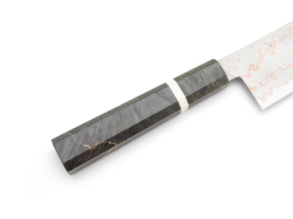 Hatsukokoro Hayabusa B2/S Rainbow Damast Santoku (180mm) – Bild 3