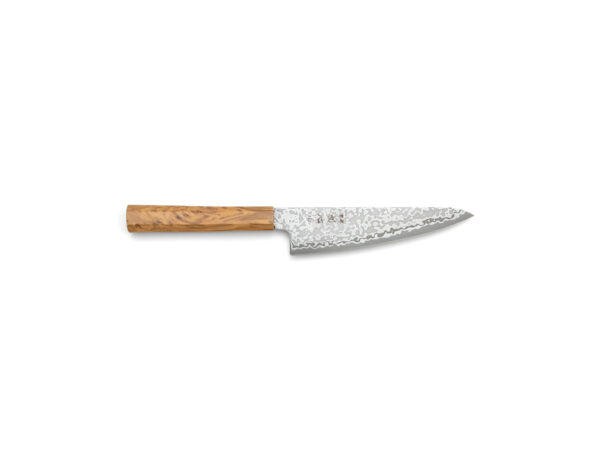 Hatsukokoro Hikari SLD Kurozome Damast Ko-Santoku (150mm)