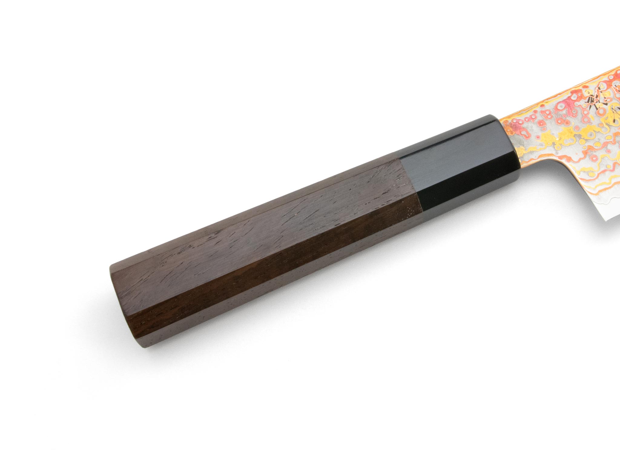 Hatsukokoro Kujaku VT2/S Rainbow Damast Santoku (180mm) – Bild 2
