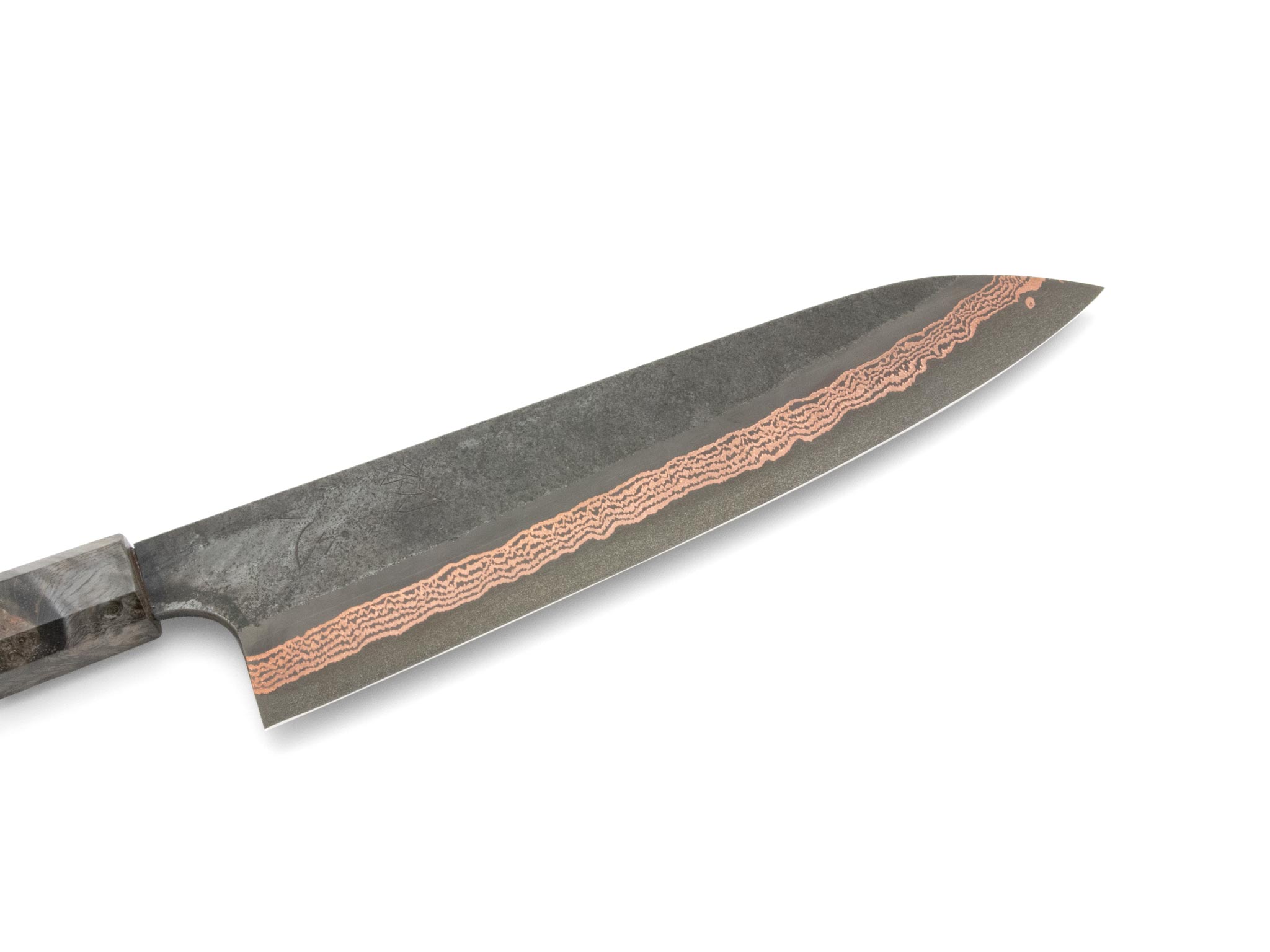 Hatsukokoro x Nigara Yorokobi SLD Rainbow Damast Kuro Gyuto (210mm) – Bild 2