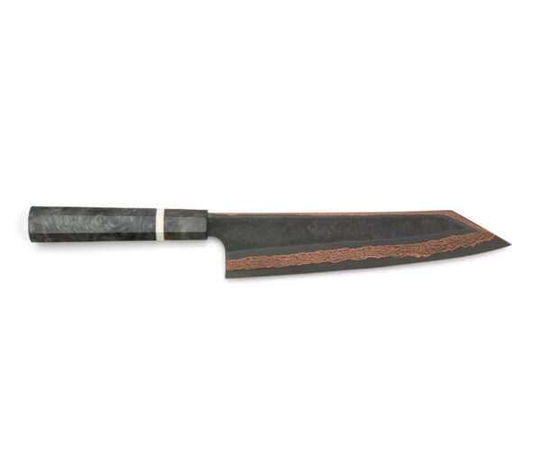 Hatsukokoro x Nigara Yorokobi SLD Rainbow Damast Kuro Kiritsuke Gyuto (240mm)