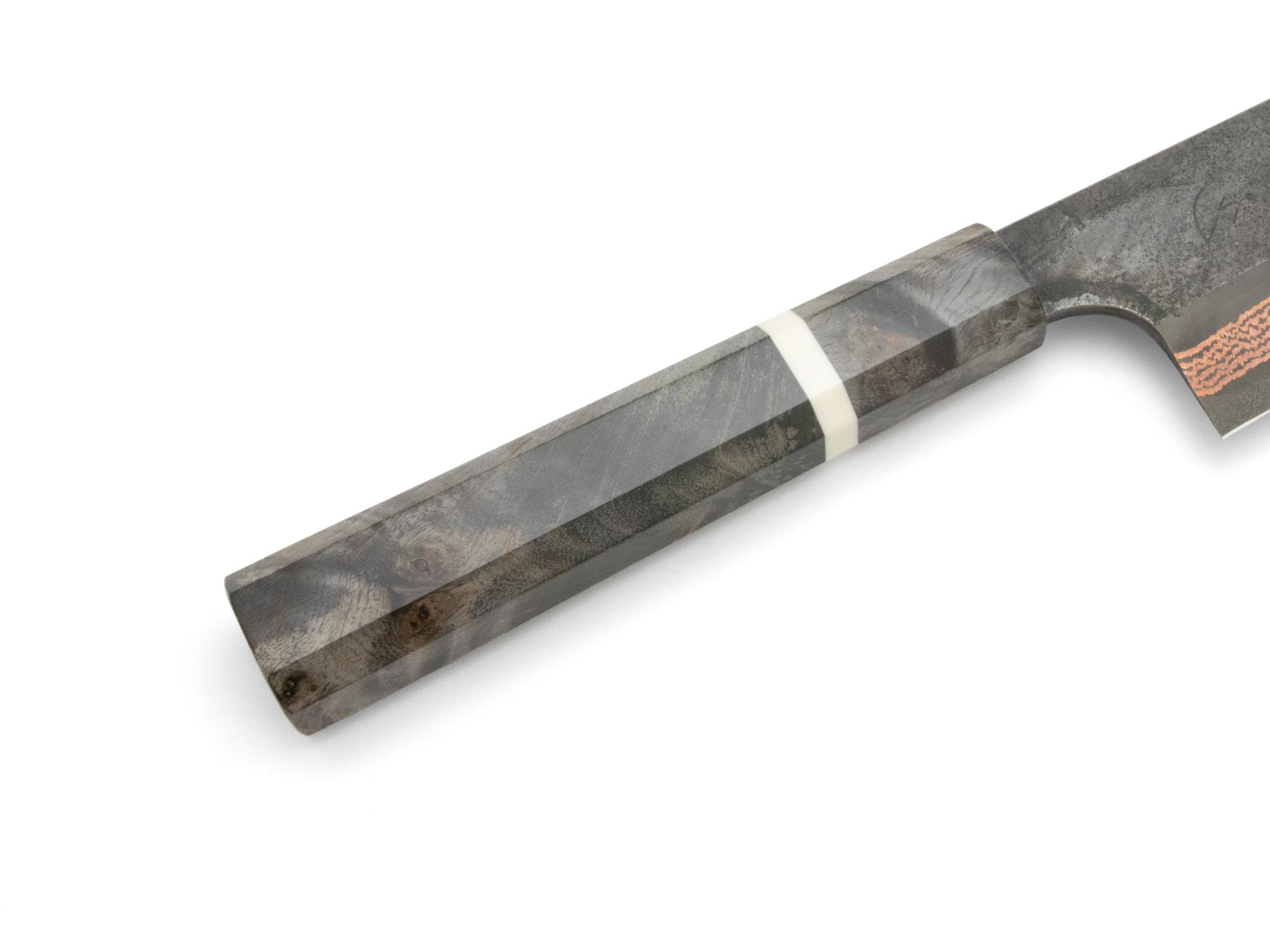 Hatsukokoro x Nigara Yorokobi SLD Rainbow Damast Kuro Gyuto (210mm) – Bild 3