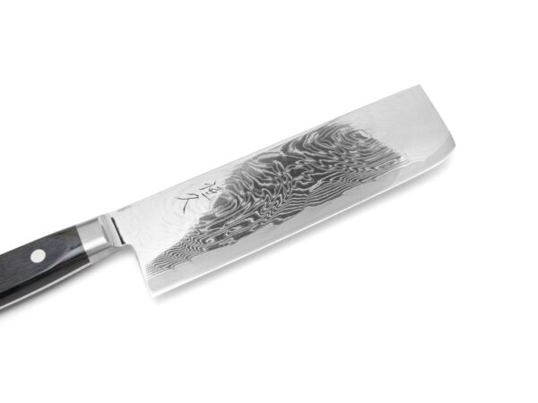 Tsunehisa Nami AUS10 Damast Nakiri Black (165mm) (Westlich) – Bild 2