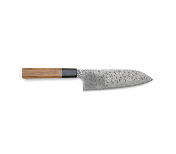Nigara Anmon SG2 Damast Santoku (170mm) (Teak)
