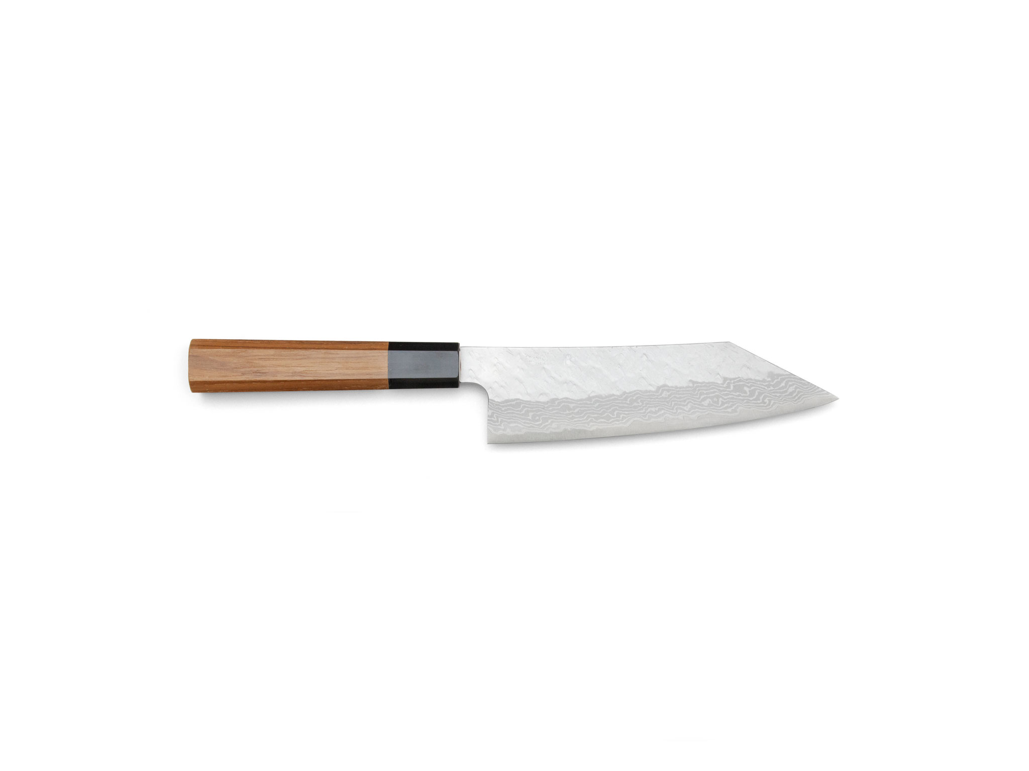 Nigara VG10 Tsuchime-Damast Bunka (180mm) (Teak)