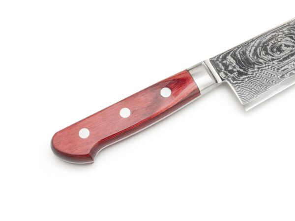 Tsunehisa "Nami" AUS10 Santoku Damastmesser Red (180mm) (Westlich) – Bild 3