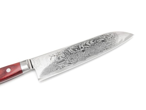 Tsunehisa "Nami" AUS10 Santoku Damastmesser Red (180mm) (Westlich) – Bild 2