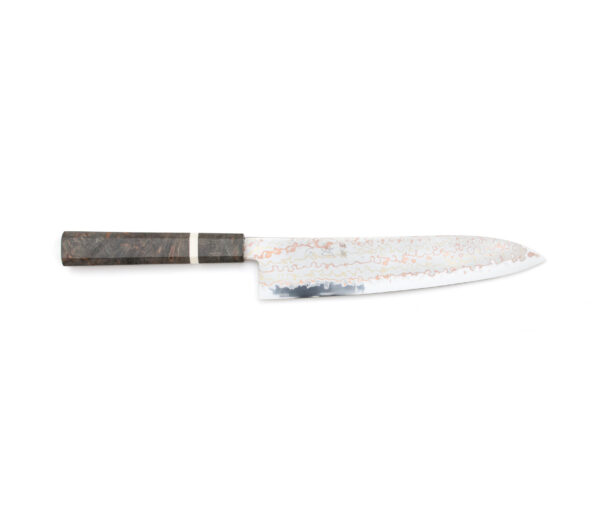 Hatsukokoro Hayabusa B2/S Rainbow Damast Gyuto (210mm)