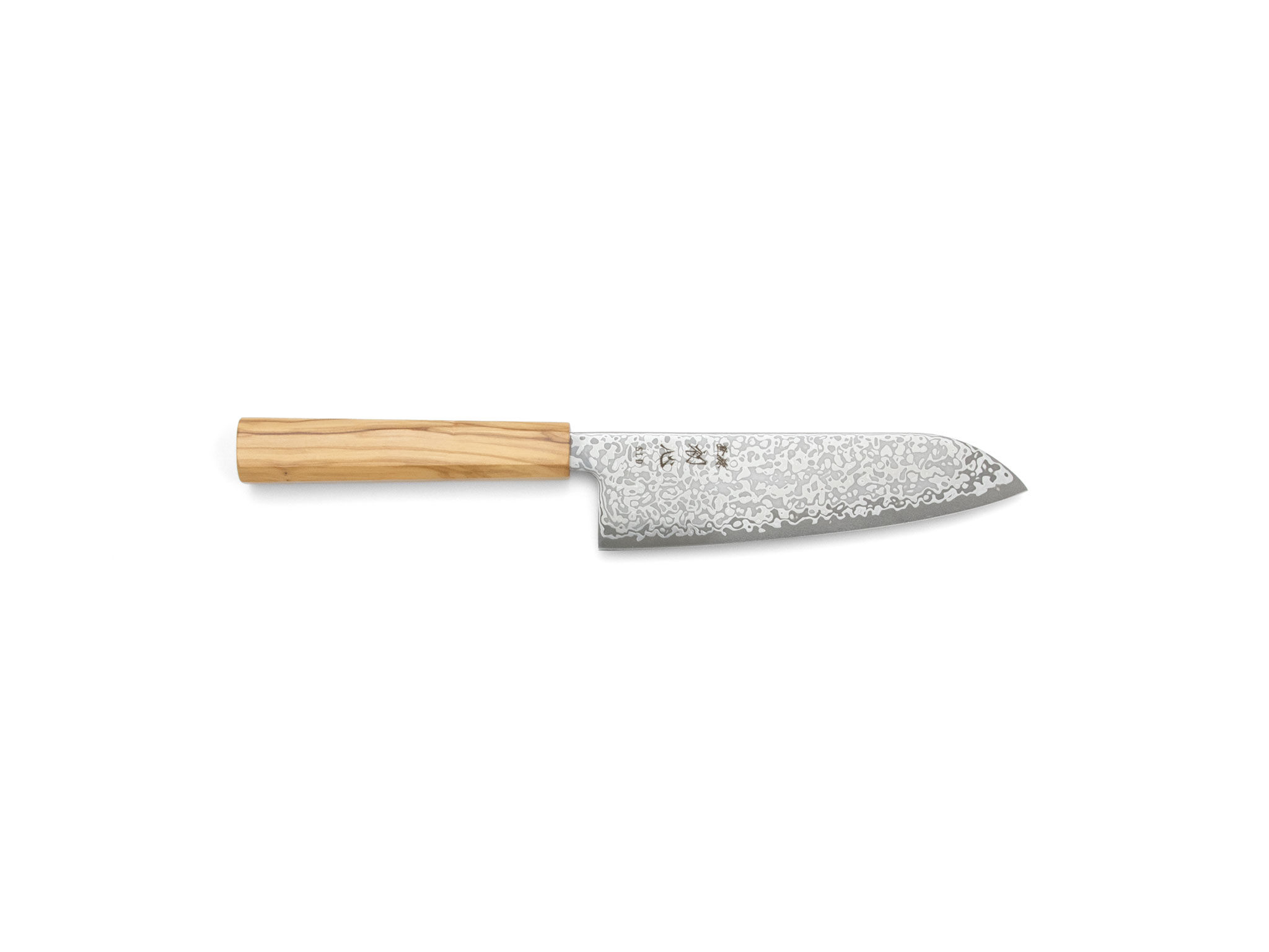 Hatsukokoro Hikari SLD Kurozome Damast Santoku (170mm)