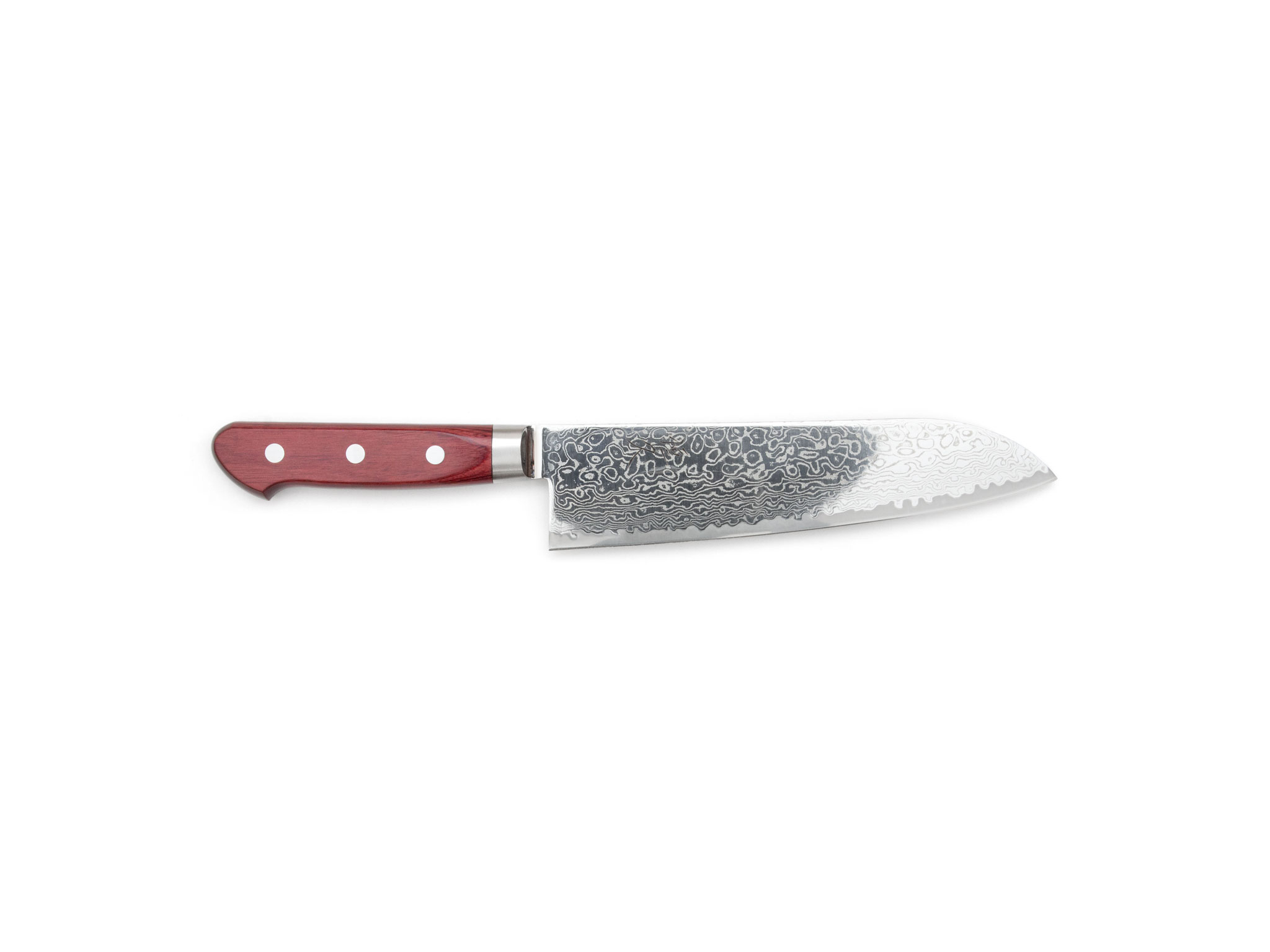 Tsunehisa AUS10 Santoku Damastmesser Wine Red (180mm)