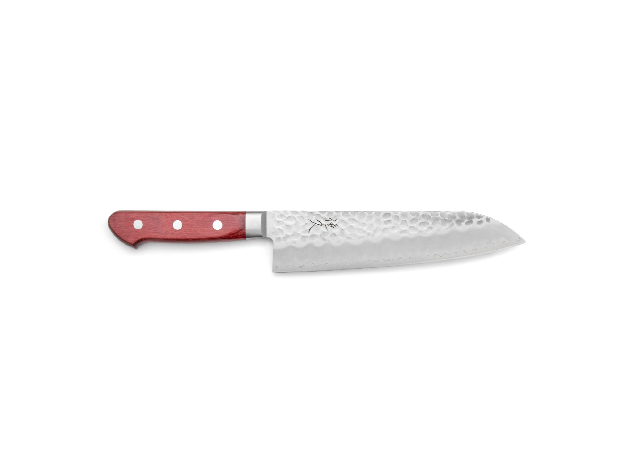 Tsunehisa AUS8 Tsuchime Santoku Red (180mm)